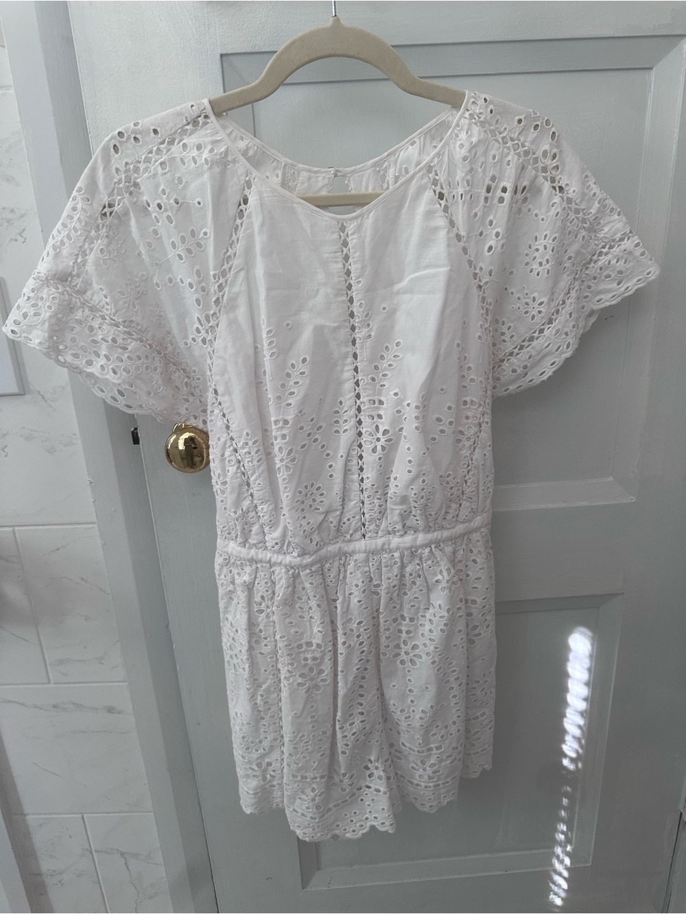 Zimmermann White Eyelet Romper